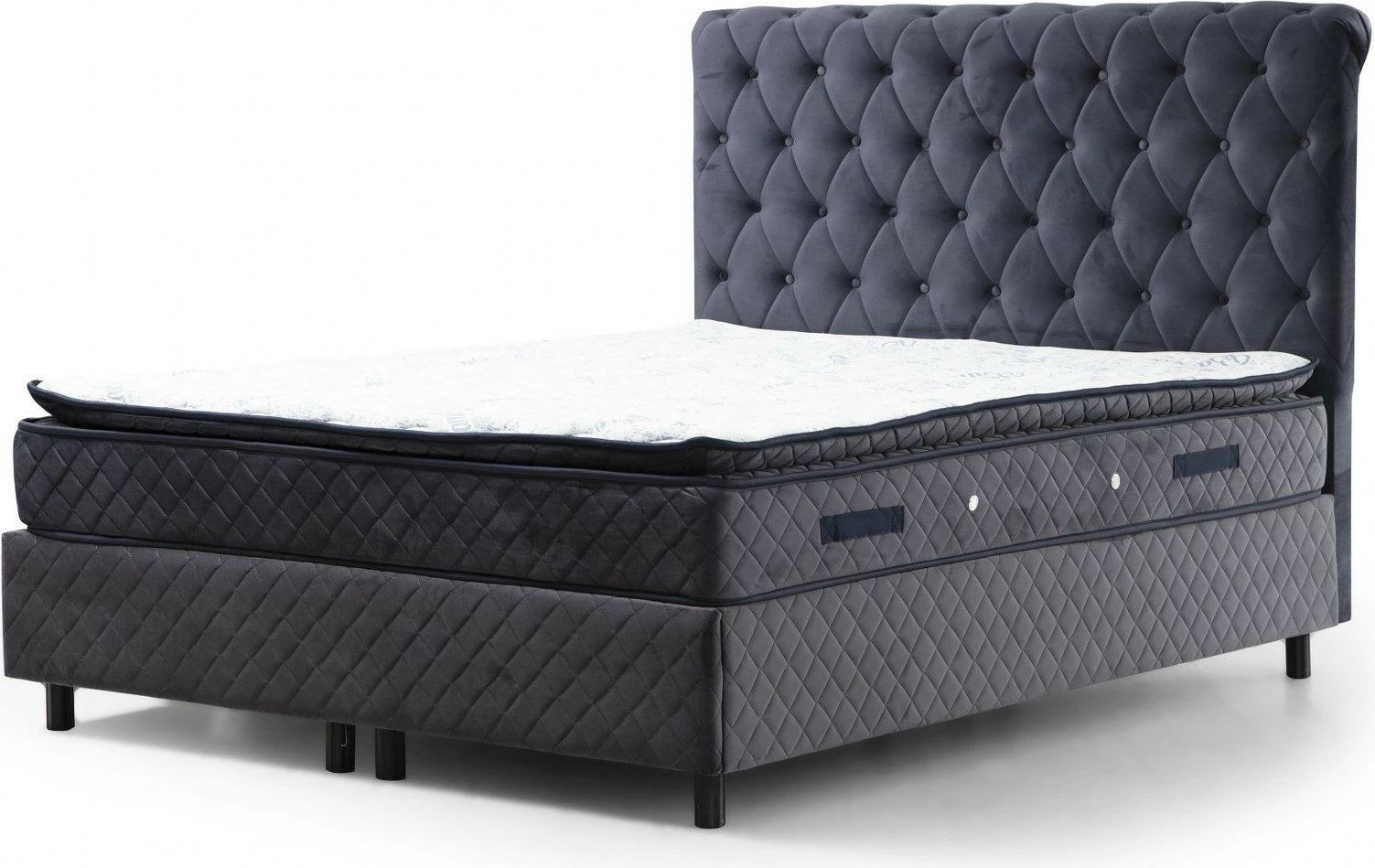 Set dyshek dopio, bazë dhe shtrat, Skye Decor Sonata, 140x200, anthracite