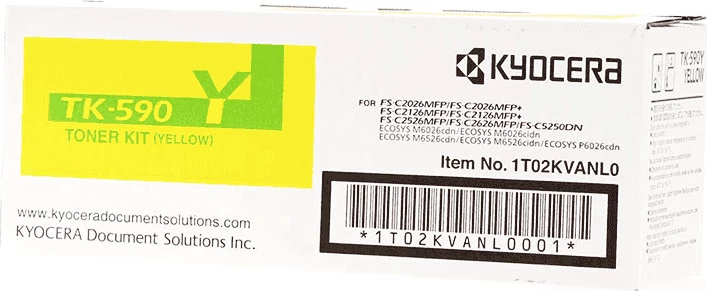 Toner Kyocera TK-590Y 1T02KVANL0 rendiment 5000 faqe, verdhë