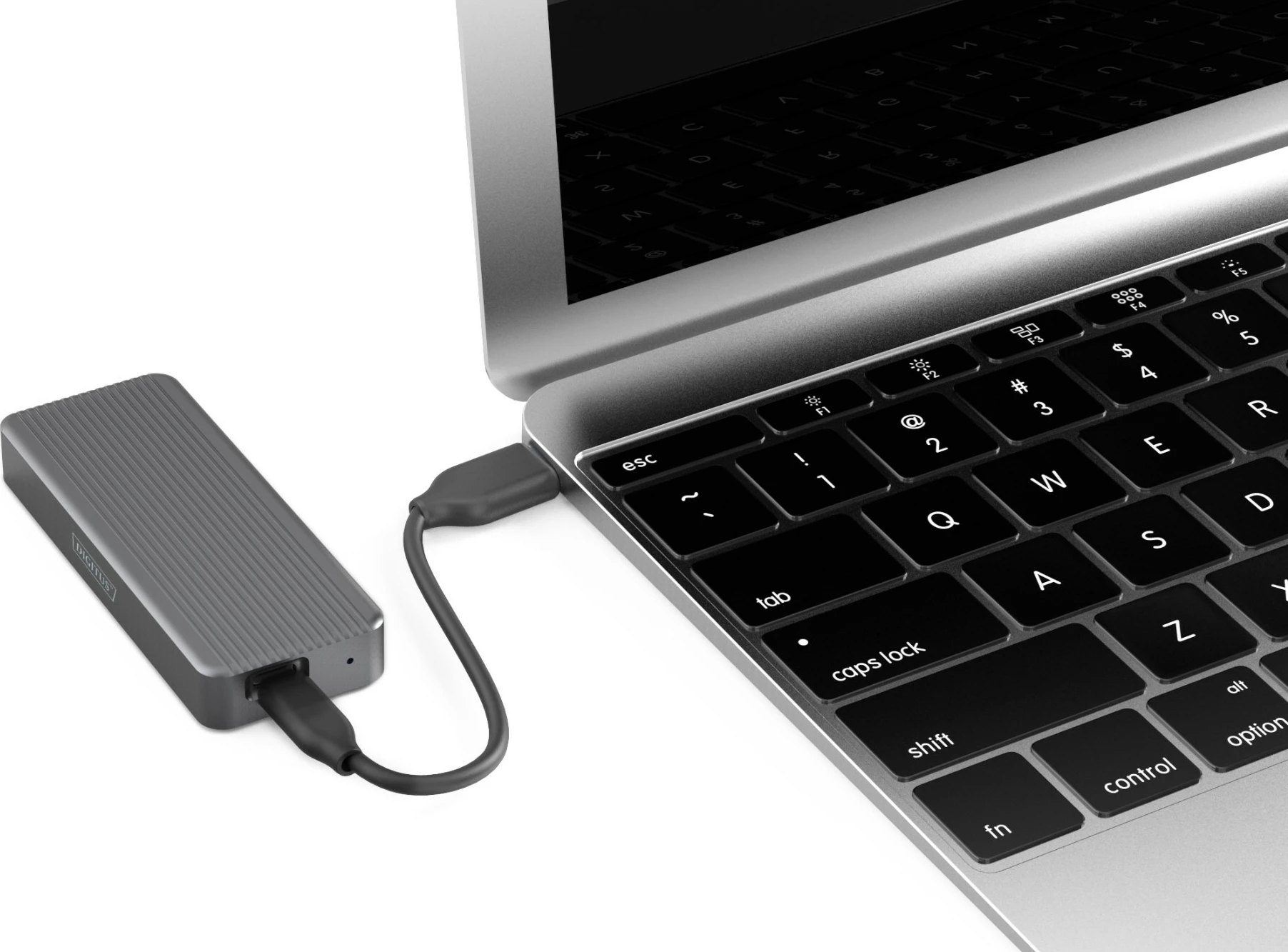 Kasë Digitus USB për SSD M.2, USB Type-C, 8TB, e zezë