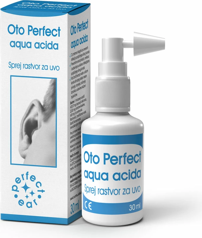 Oto Perfect Aqua Acida - sprej për vesh- Mbron dhe trajton infeksionet e jashtme të veshit.