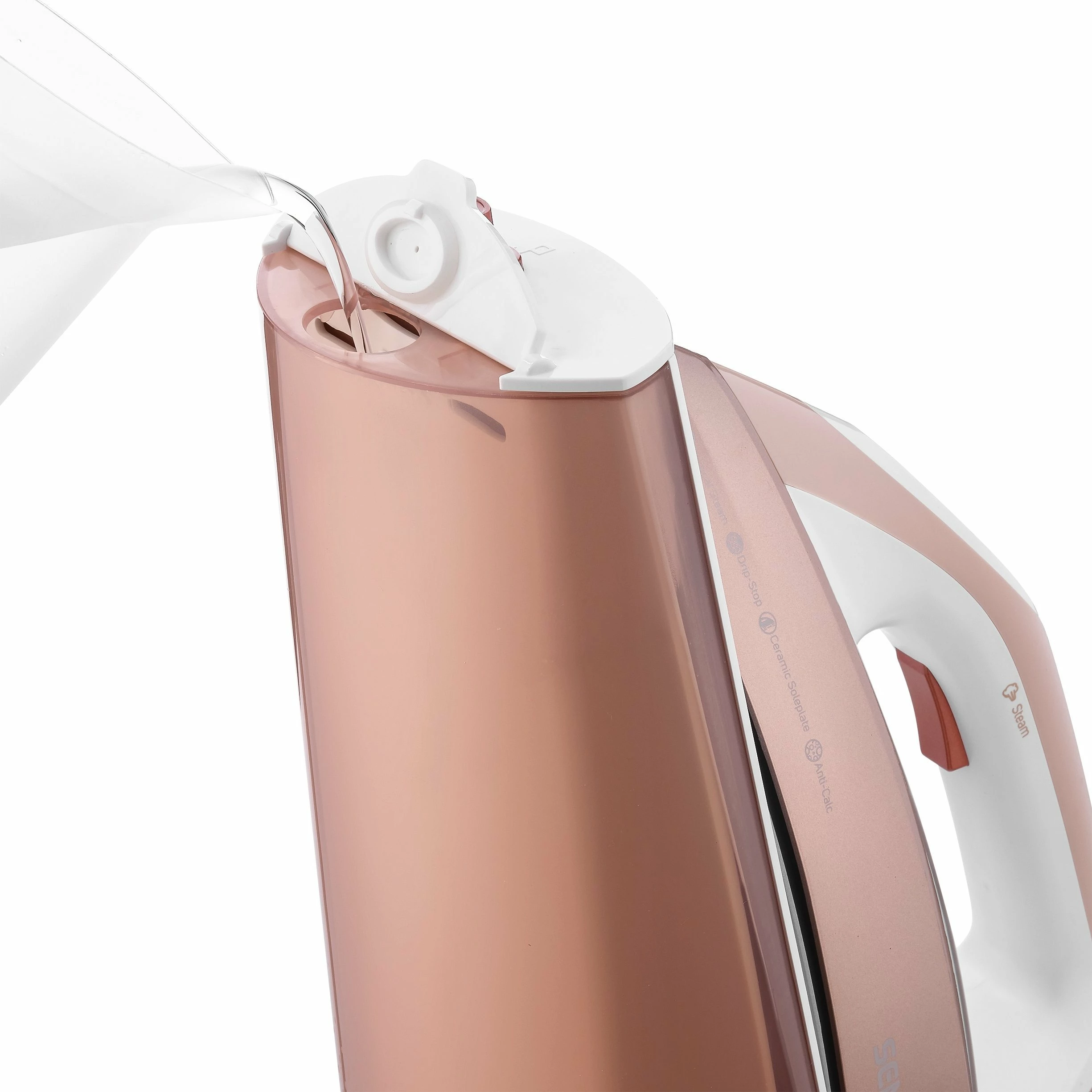 Hekur me gjenerator avulli Sencor SSI 0910RS 3200W 1.3L 5.5 bar, bardhë/rozë