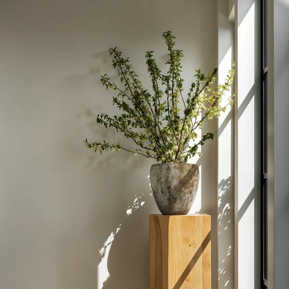 Set vazo NANGA, 3 copë, qeramikë, bezhë-kafe, 42x42x35cm