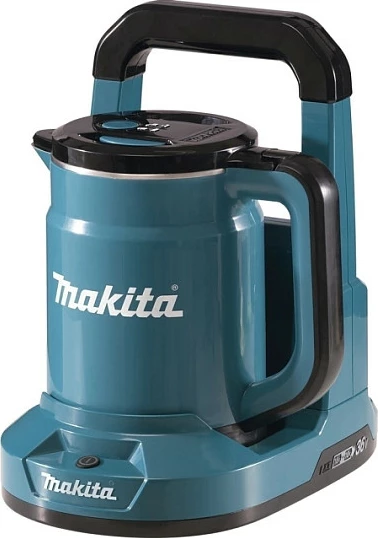 Zierëse uji me bateri Makita DKT360Z, 0.8L, pa kabllo, zi/kaltër