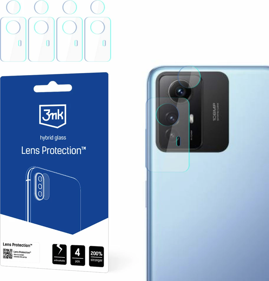 Xham mbrojtës kamerë 3mk Protection Lens Protection për Xiaomi Redmi Note 12s, 4 copë