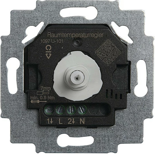 Rregullator temperature dhome BUSCH-JAEGER 1097 U-101, montim nën suva, 230 V, IP20, zi/gri