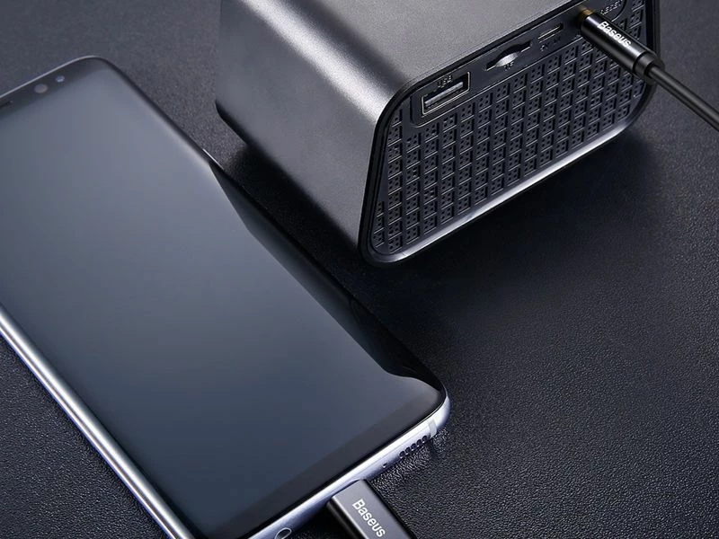 Kabllo audio USB-C në Jack 3.5mm Baseus M01 (CAM01-01) 1.2 m, e zezë