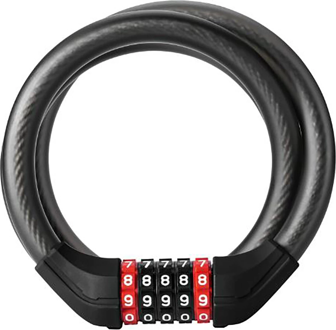 Dryn kabllor për biçikletë Rockbros RKS531, kod 5-shifror, 120 cm, LED, i zi