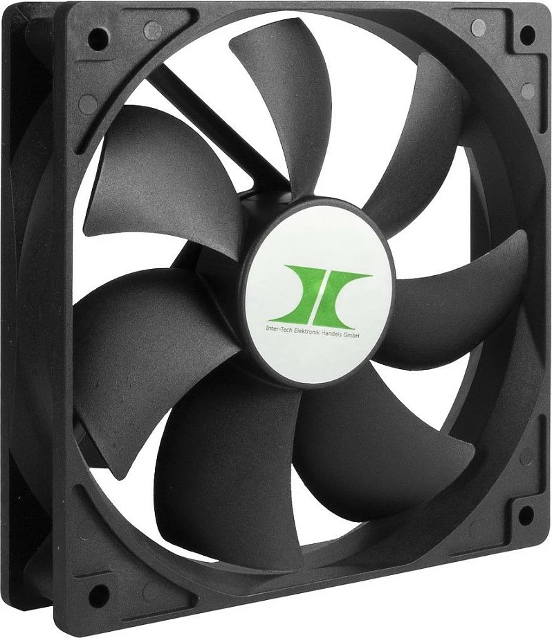 Set ventilatorësh për kasë Inter-Tech IPC 120mm, i zi