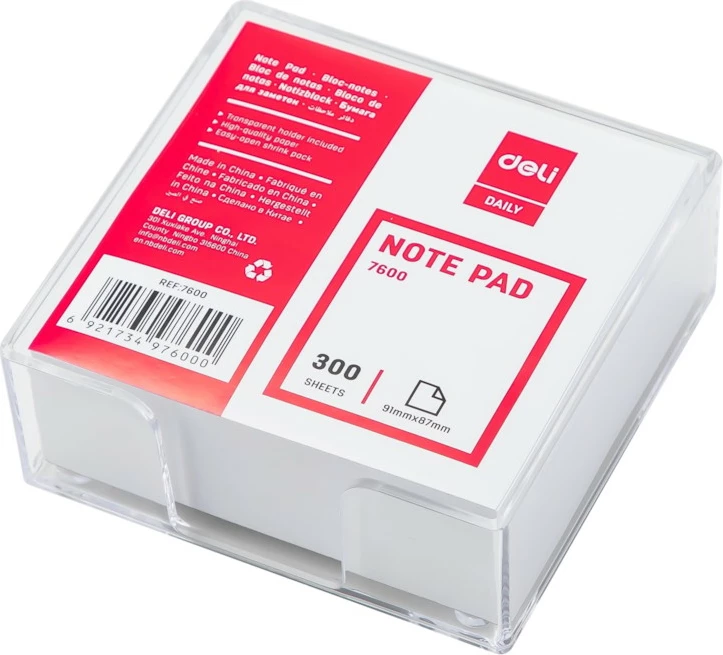 Deli Postit I Bardhe 91X87 300Fl 1/24 7600