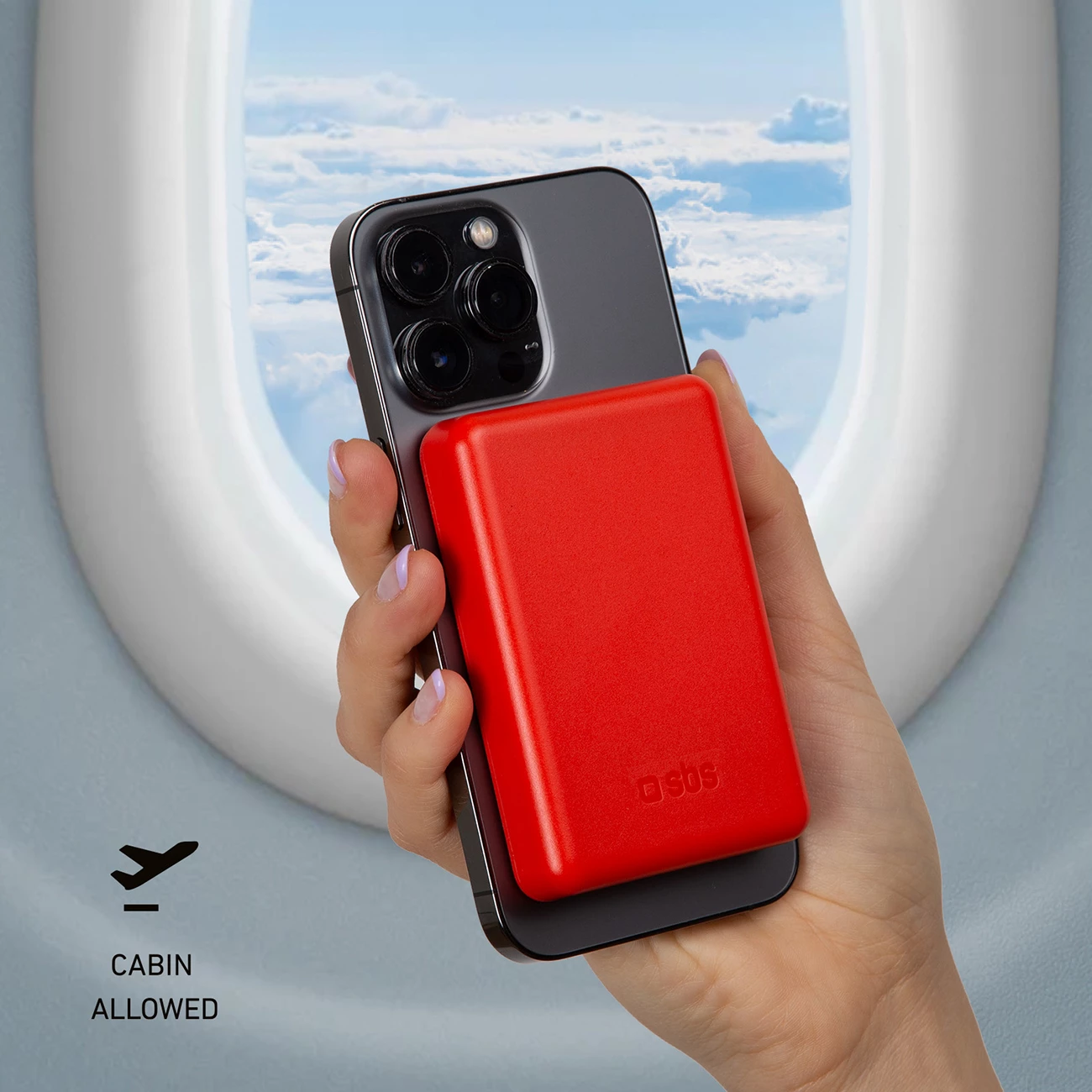 Powerbank SBS TEBB5000MAG1CR 5000 mAh, MagSafe, e kuqe