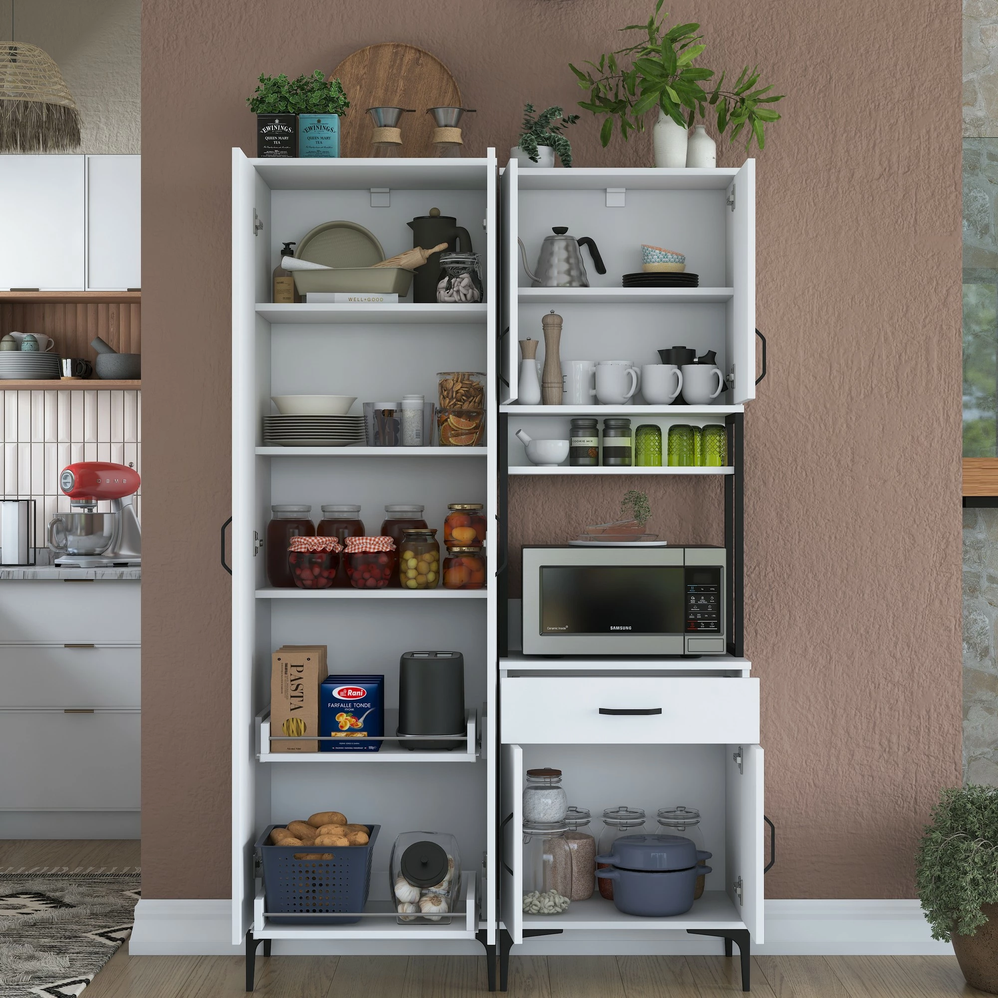 Dollap multifunksional, i bardhë, Hanah Home JE120 - 2966