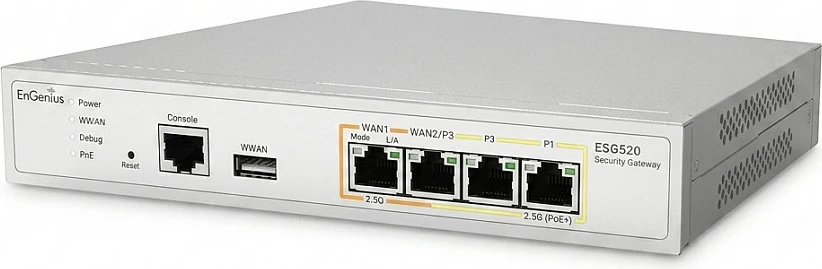 Gateway sigurie SD-WAN EnGenius ESG620, 8x 2.5G, 8GB RAM, i bardhë