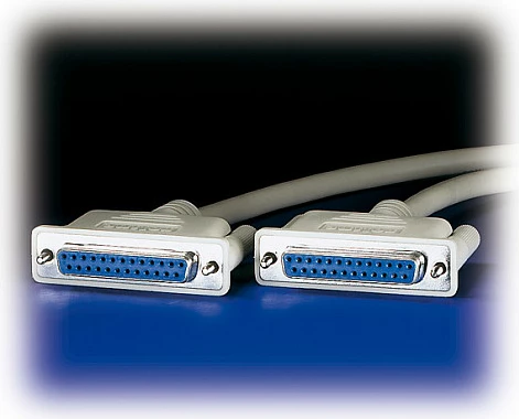 Kabllo seriale ROLINE RS232 DB-25 femër-femër, 1.8 m, gri