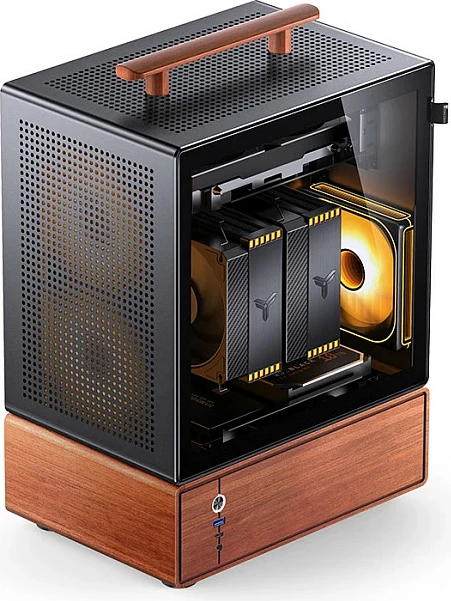 Kasë Jonsbo T7, mATX, Midi-Tower, Tempered Glass, e zezë