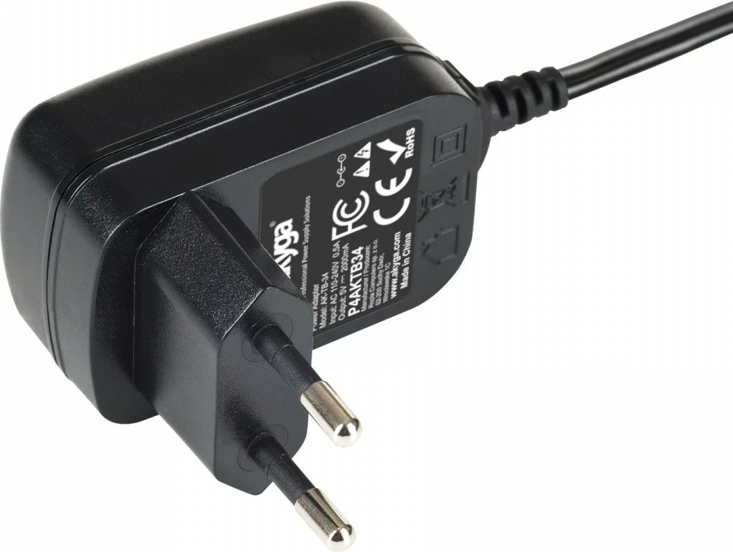 Adapter rryme muri AKYGA AK-TB-34, 5V/2A, 10W, 3.5x1.35mm, i zi