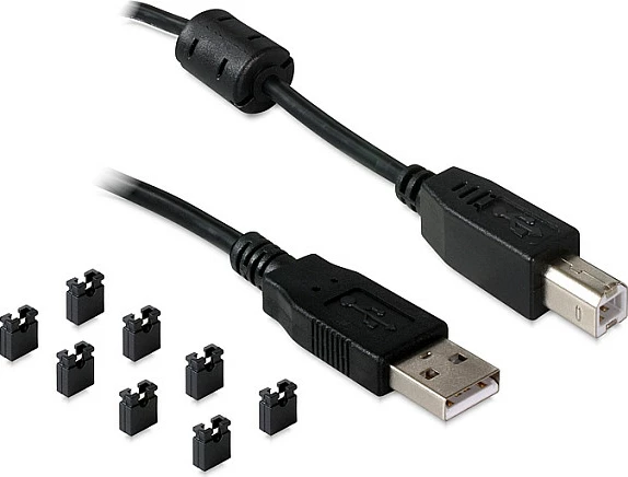 Adapter USB në Serial DeLOCK 87587, 4x DB-9 (RS-232), i zi