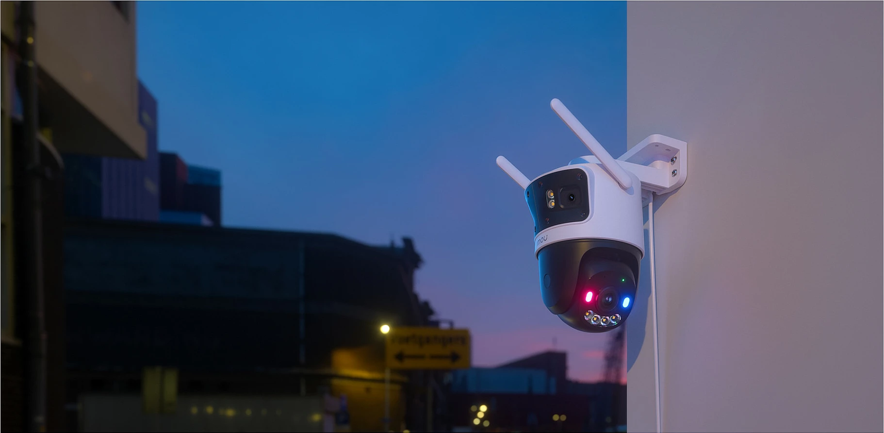 Kamerë sigurie IP Imou Cruiser Triple, Outdoor, Wi‑Fi & LAN, Pan/Tilt, MicroSD, Bardhë/Zi