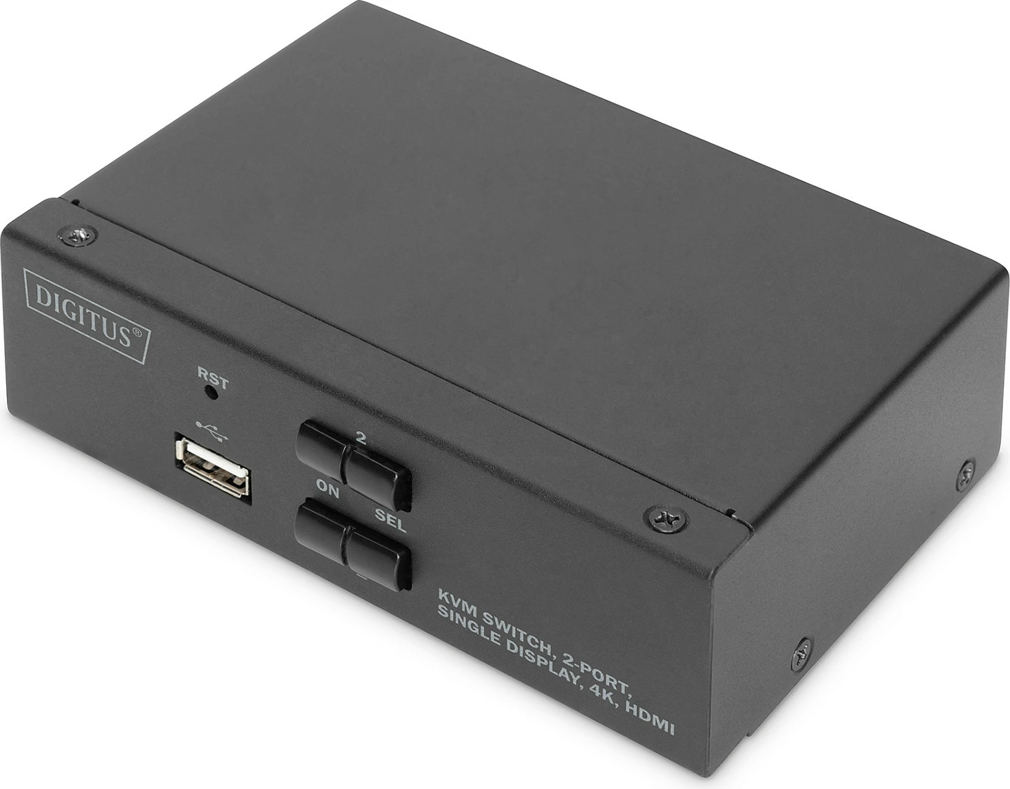 KVM Switch Digitus 2-Port HDMI 4K, Single Display, me USB hub, i zi