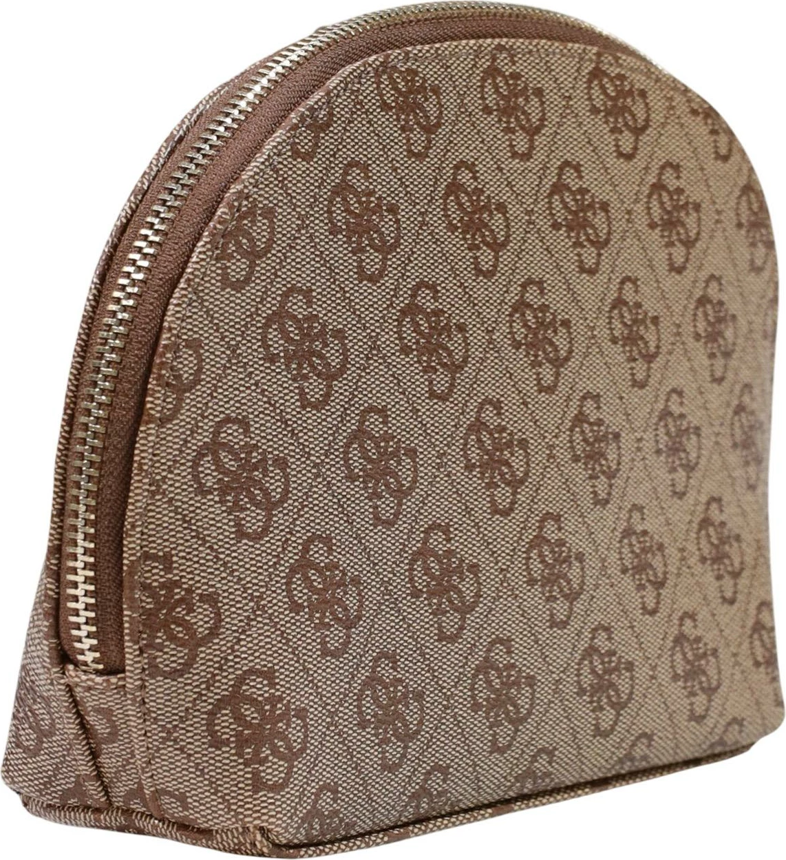 Çantë kozmetike për femra Guess Noelle II Dome PW7573 P6370, e bardhë-kafe