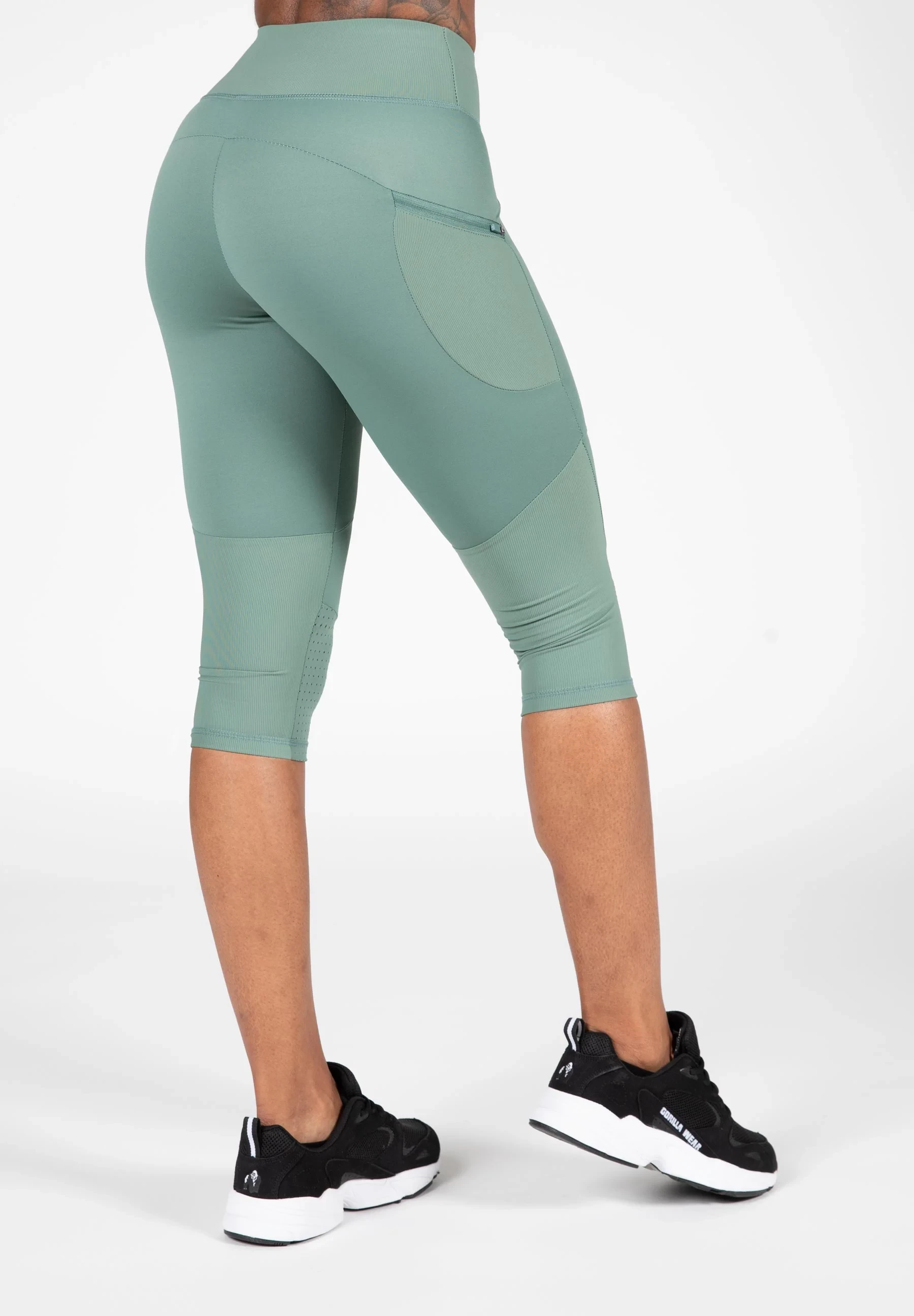 Monroe Cropped Leggings - Green [Madhësia: L]