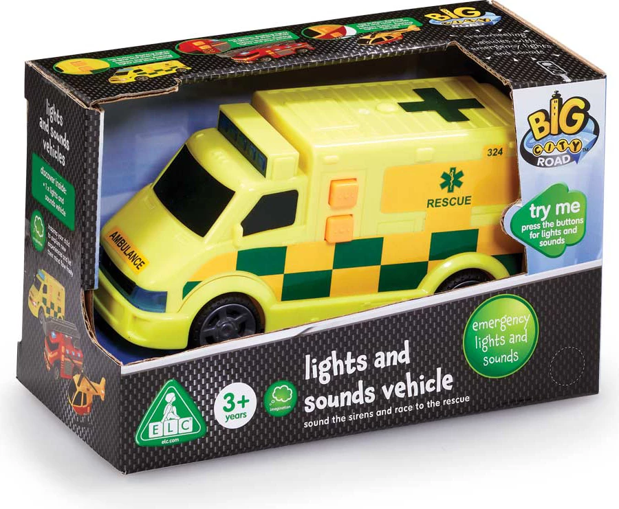 Lodër për fëmijë Big City Lights and Sounds Ambulance