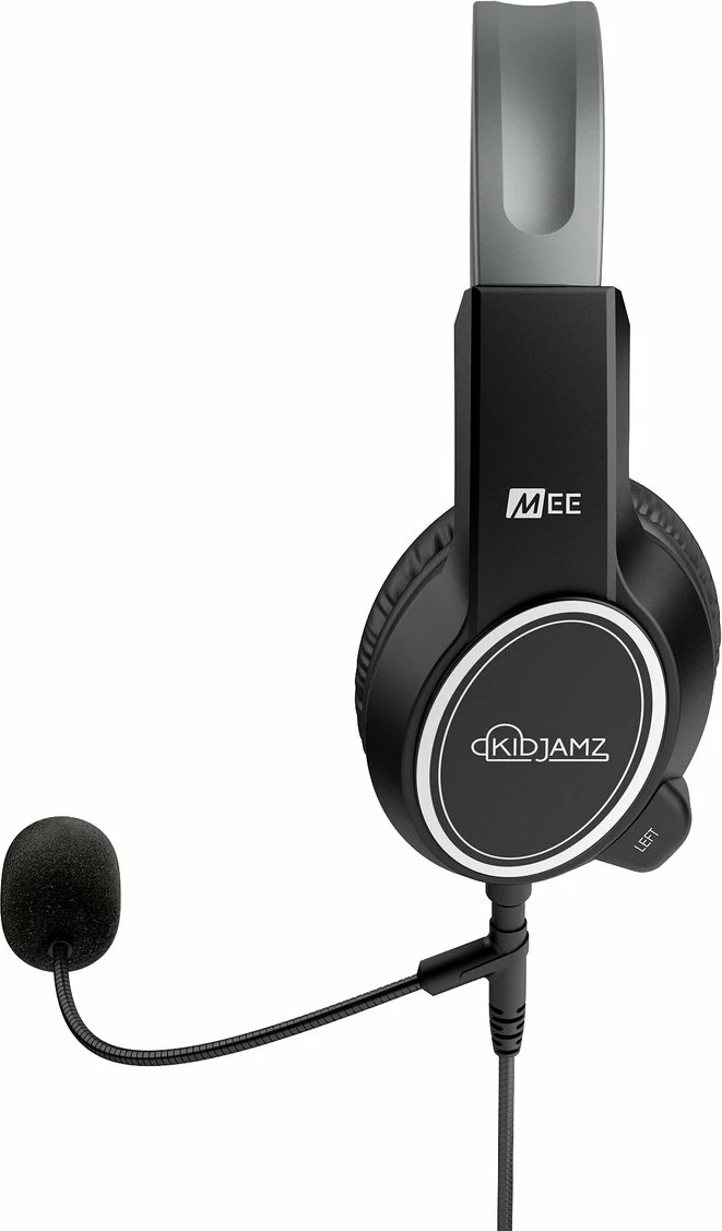 Kufje MEE audio KJ35M, me mikrofon, 3.5mm, limitues volumi 85 dB, kabllo 1.2 m, të zeza