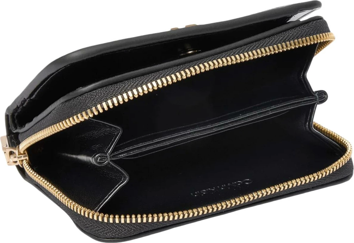Portofol Calvin Klein CK CROC Medium Flap Zip Around LV04F1095G për femra, i zi