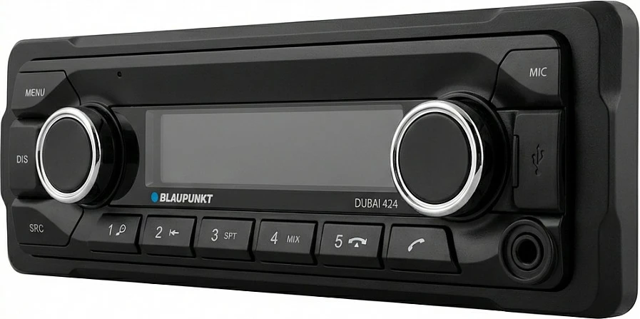 Radio për kamion Blaupunkt Dubai 424, 24V, Heavy Duty, e zezë