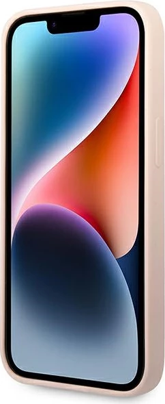 Mbështjellës Karl Lagerfeld KLHMP14MSLKHLP për iPhone 14 Plus 6.7", silikon, rozë e hapur, MagSafe