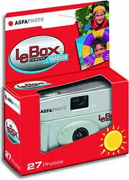 Aparat foto njëpërdorimësh AgfaPhoto LeBox Outdoor, 27 foto, ISO 400, gri