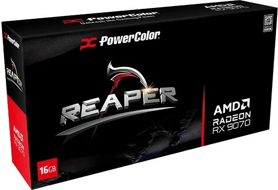 Kartelë grafike PowerColor Radeon RX 9070, 16 GB, GDDR6, PCI Express x16 5.0, e zezë
