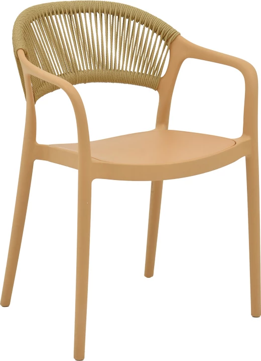 Karrige Ankara, e grumbullueshme, ngjyrë kapuçino me ratan bezhë, 57x48x80cm