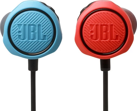 Kufje JBL Quantum 50N me kabllo in-ear për Nintendo, me mikrofon dhe kontrollues, kuqe/kaltër
