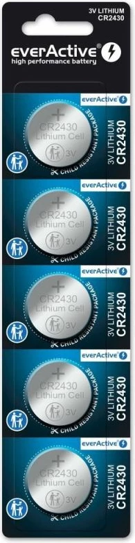 Bateri litium everActive CR2430, 5 copë