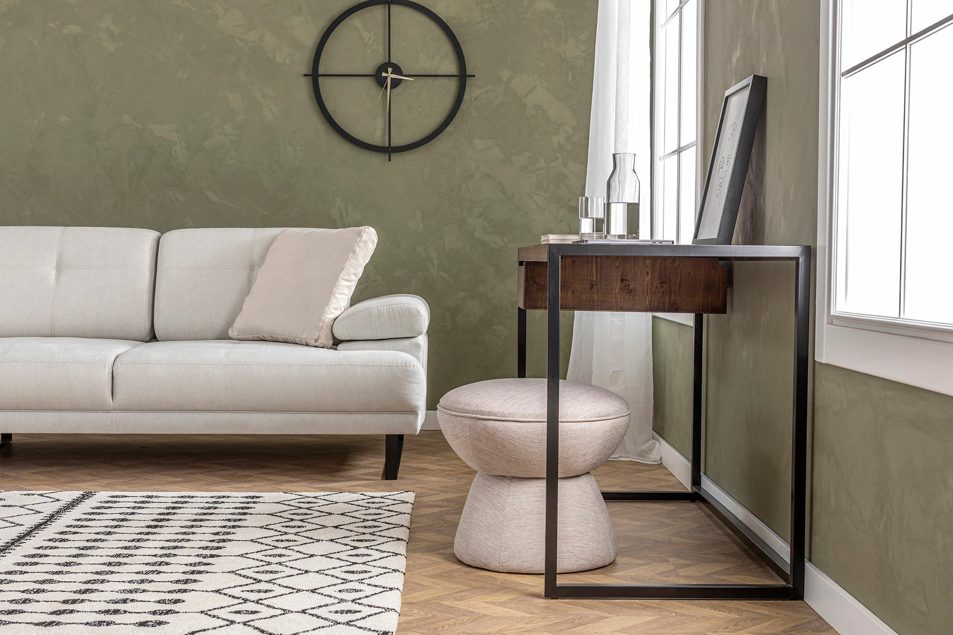 Këndore Atelier del Sofa, Mustang Small, e majtë, bezhë