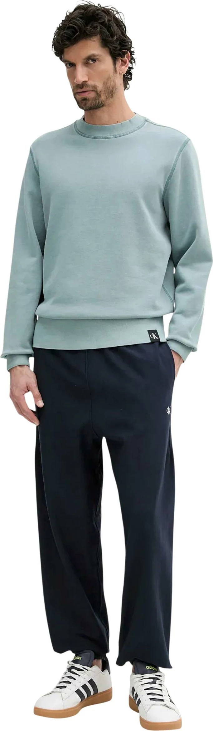 Pantallona sportive për meshkuj Calvin Klein Jeans PREMIUM TERRY MONOGR LV04RC279G, blu e errët [Madhësia: XXL]