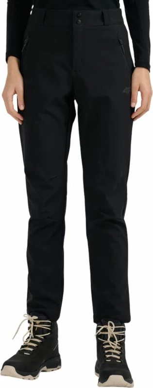 Pantallona softshell për femra 4F, të zeza