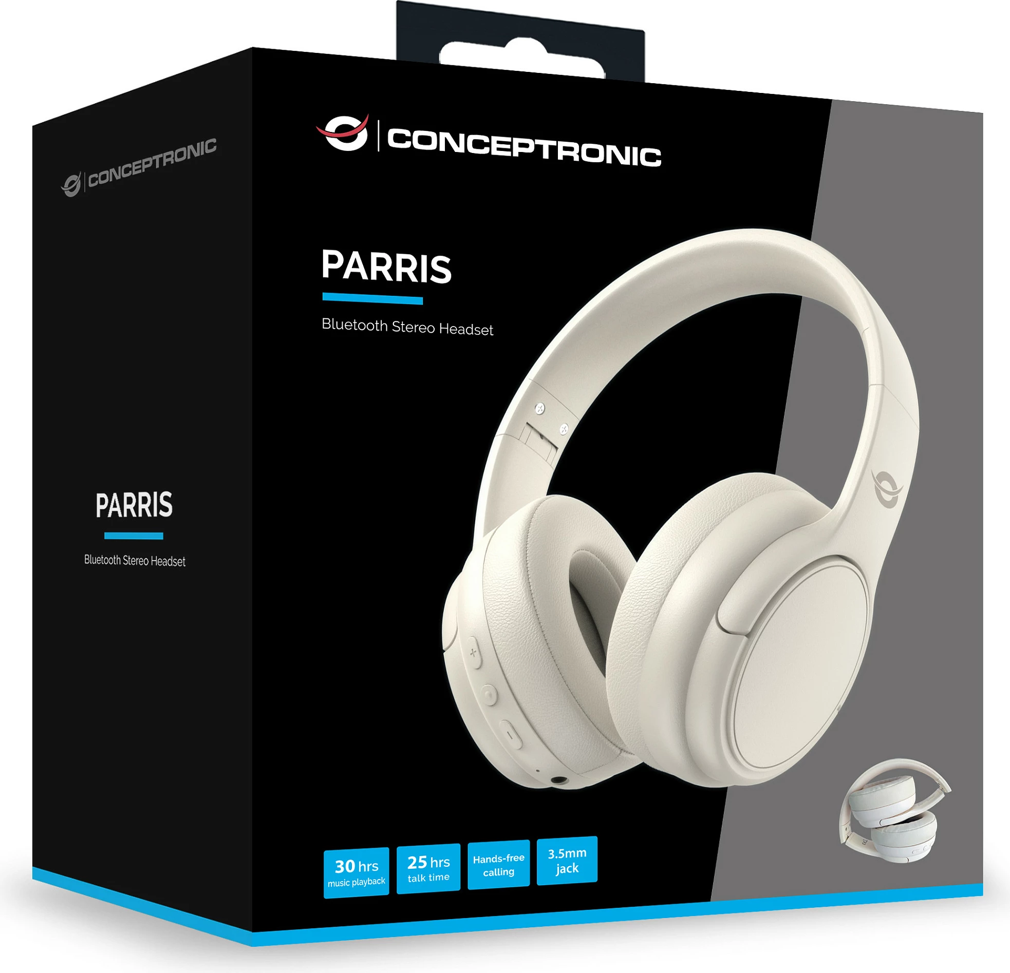 Kufje Conceptronic wireless BT 5.4, 30 orë, të bardha