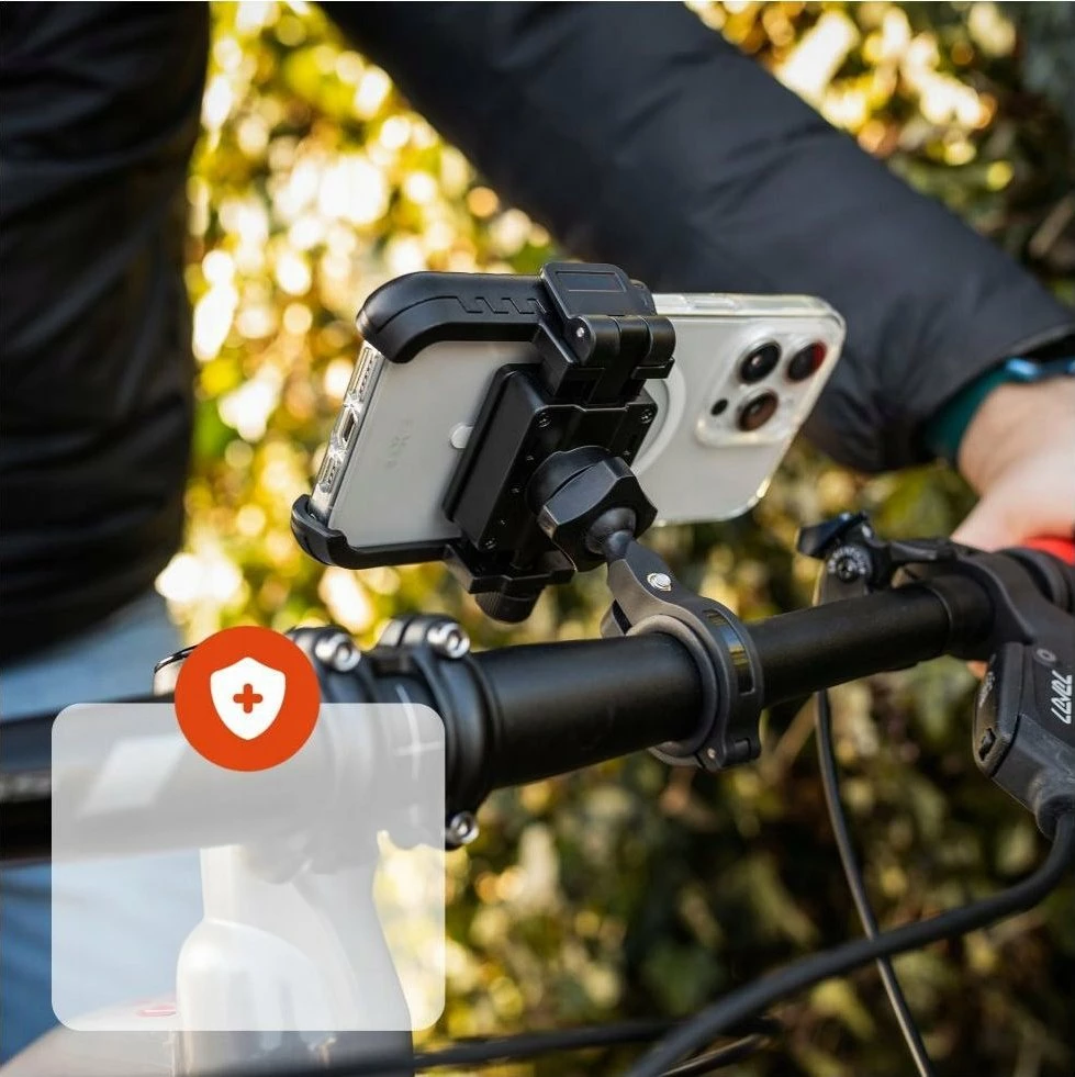 Mbajtës celulari Fixed Bikee Plus FIXBIP-BK për biçikletë, 6.8\", 360°, 20-32 mm, i zi