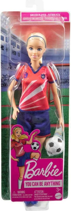 Kukull Barbie Mattel HCN17 lojtare futbolli, e kuqe