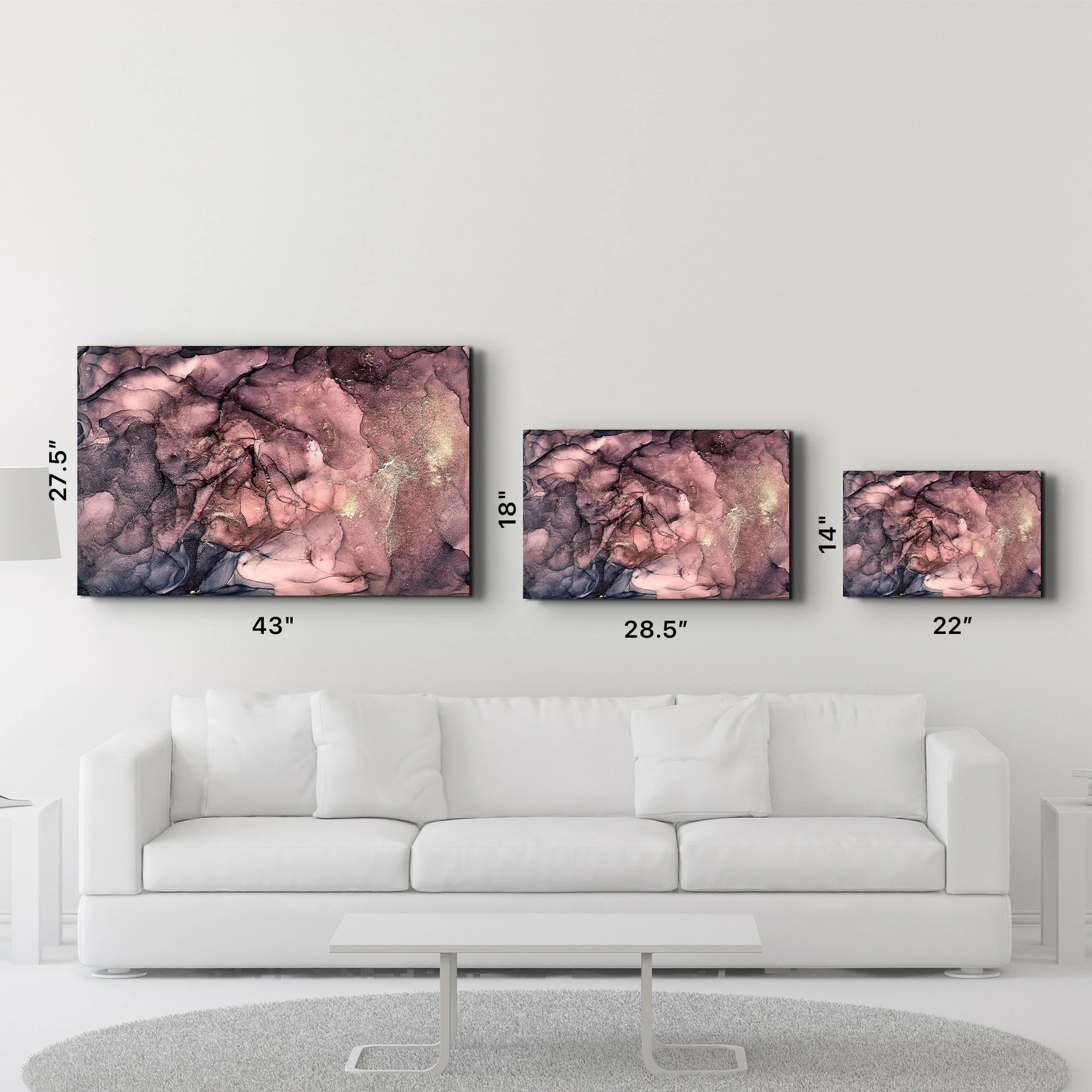 Pikturë dekorative prej xhami të temperuar, shumëngjyrëshe, CAM-2026, 46x72cm
