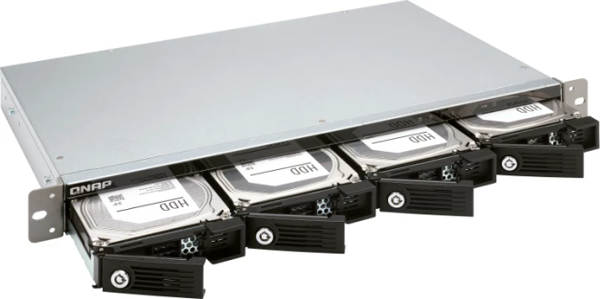 Njësi zgjerimi USB QNAP TR-004U, 4-bay SATA 3.5\"/2.5\", RAID, USB-C, 1U rack, e zezë