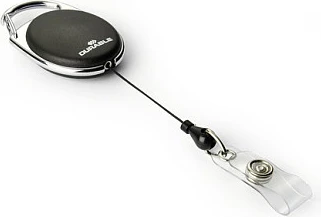 Mbajtës kartelë identifikimi me jojo Durable Badge Reel Style, 80 cm, 10 copë, e zezë