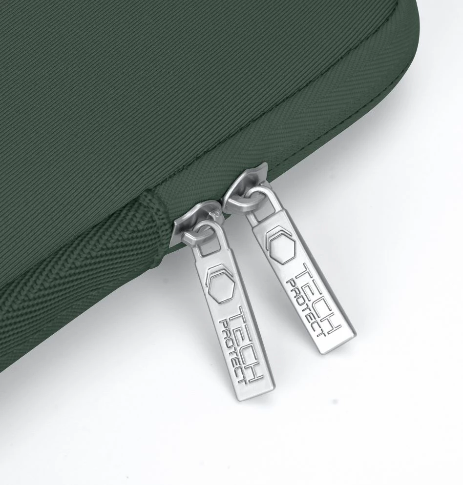 Kasë laptopi Tech-Protect NeoSlim 13-14 inç me çantë aksesorësh, e gjelbër