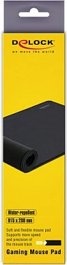 Mauspad gaming DeLOCK 12557, 915x280mm, 3mm, bazë kundër-rrëshqitëse, i zi