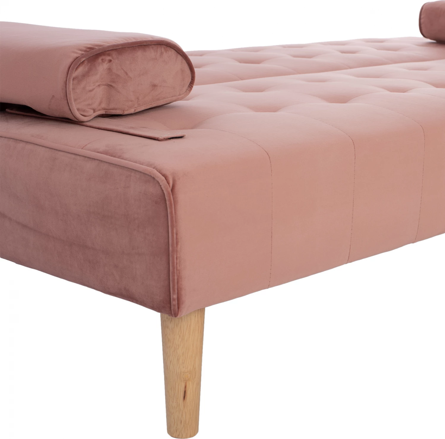 Shtrat divan WANDA FH3149.12 me kadife ngjyrë mollë të kalbur 188x83x83 cm