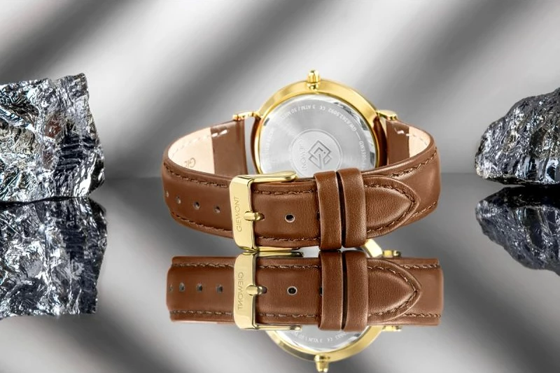 Orë dore femra Giewont GW5390-A3, e artë, rrip lëkure kafe