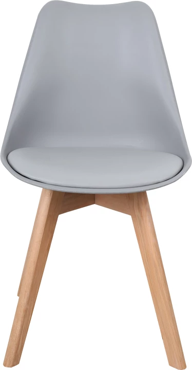 Karrige Gaston PP-PU ngjyrë gri e lehtë - këmbë natyrale 58x47x85cm