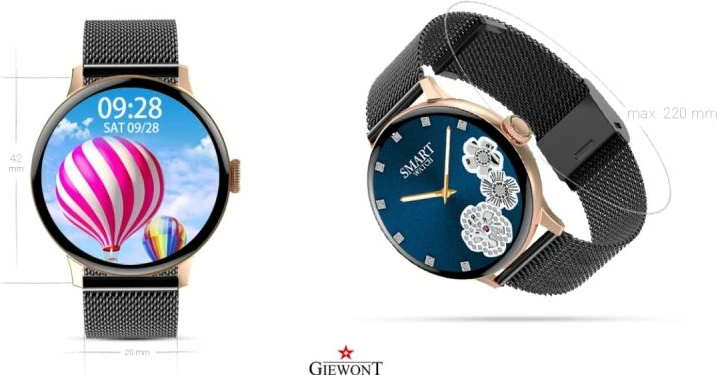 Smartwatch për femra Giewont, rozë gold