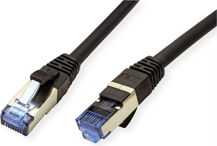 Kabllo rrjeti VALUE Patchkabel Cat6A S/FTP, RJ-45, 0.15 m, e zezë